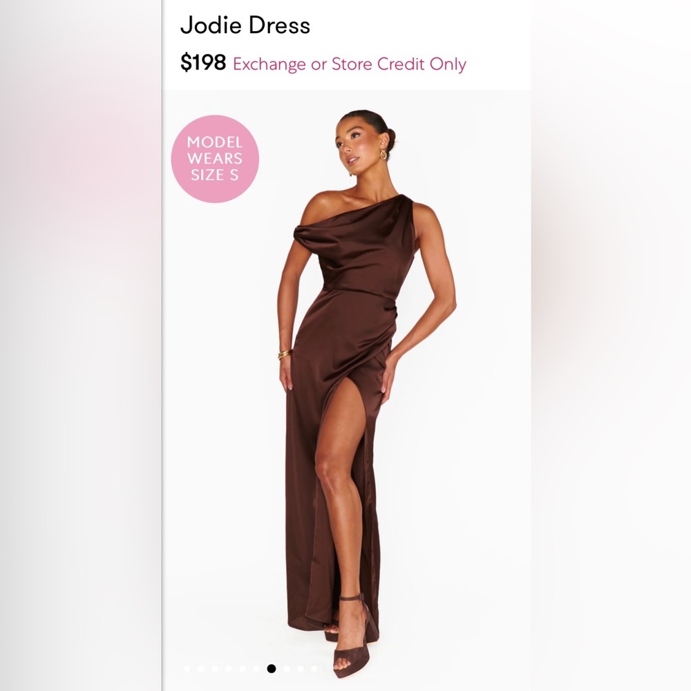 Show Me Your MuMu One Shoulder Brown Dress